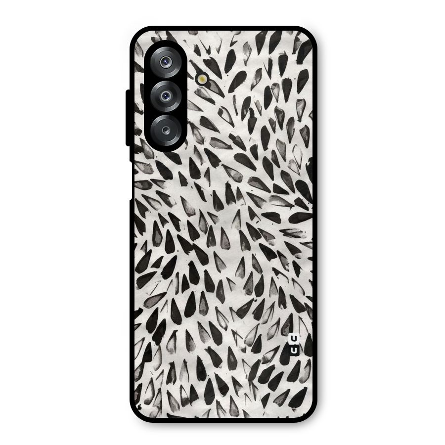 Feather Pattern Colorless Metal Back Case for Galaxy A26