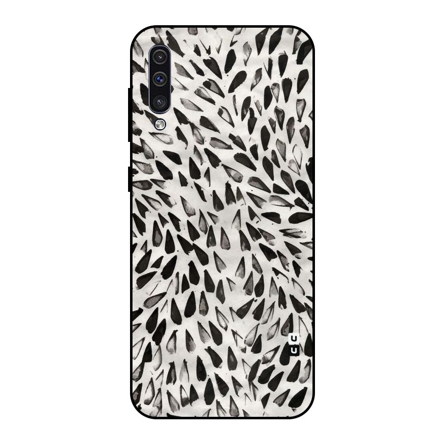 Feather Pattern Colorless Metal Back Case for Galaxy A50