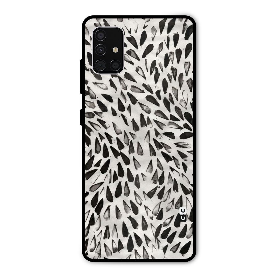 Feather Pattern Colorless Metal Back Case for Galaxy A51