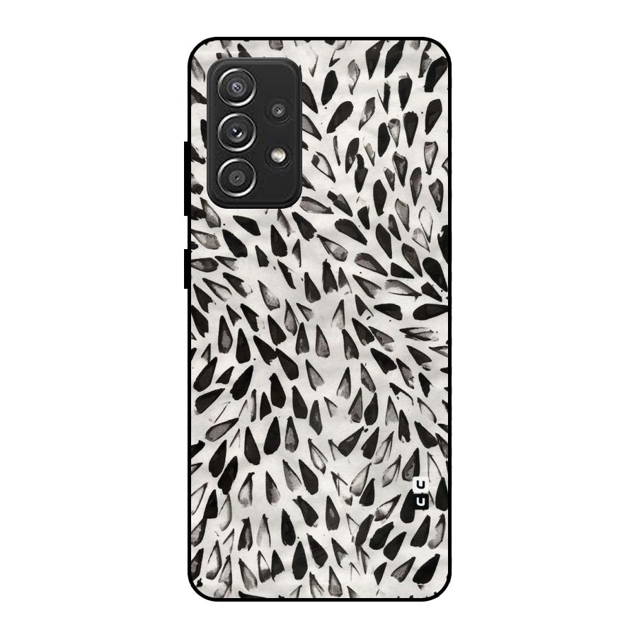 Feather Pattern Colorless Metal Back Case for Galaxy A52s 5G