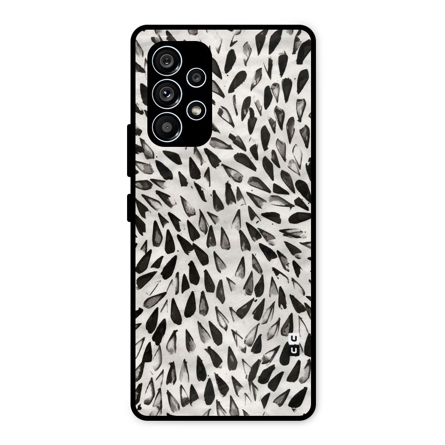 Feather Pattern Colorless Metal Back Case for Galaxy A53 5G