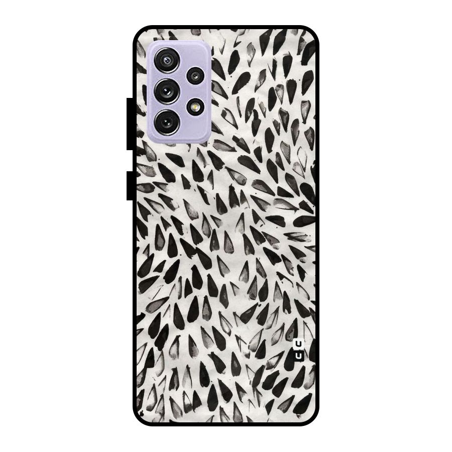 Feather Pattern Colorless Metal Back Case for Galaxy A72
