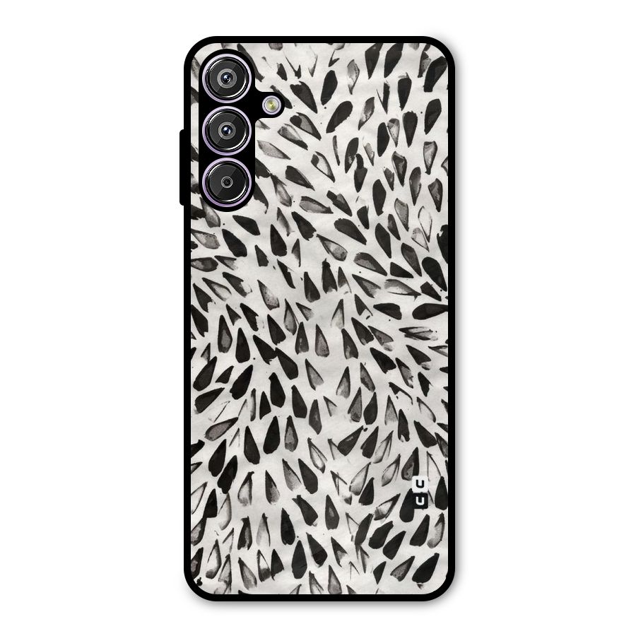 Feather Pattern Colorless Metal Back Case for Galaxy F15