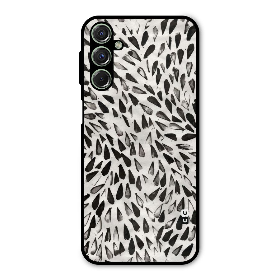 Feather Pattern Colorless Metal Back Case for Galaxy F34