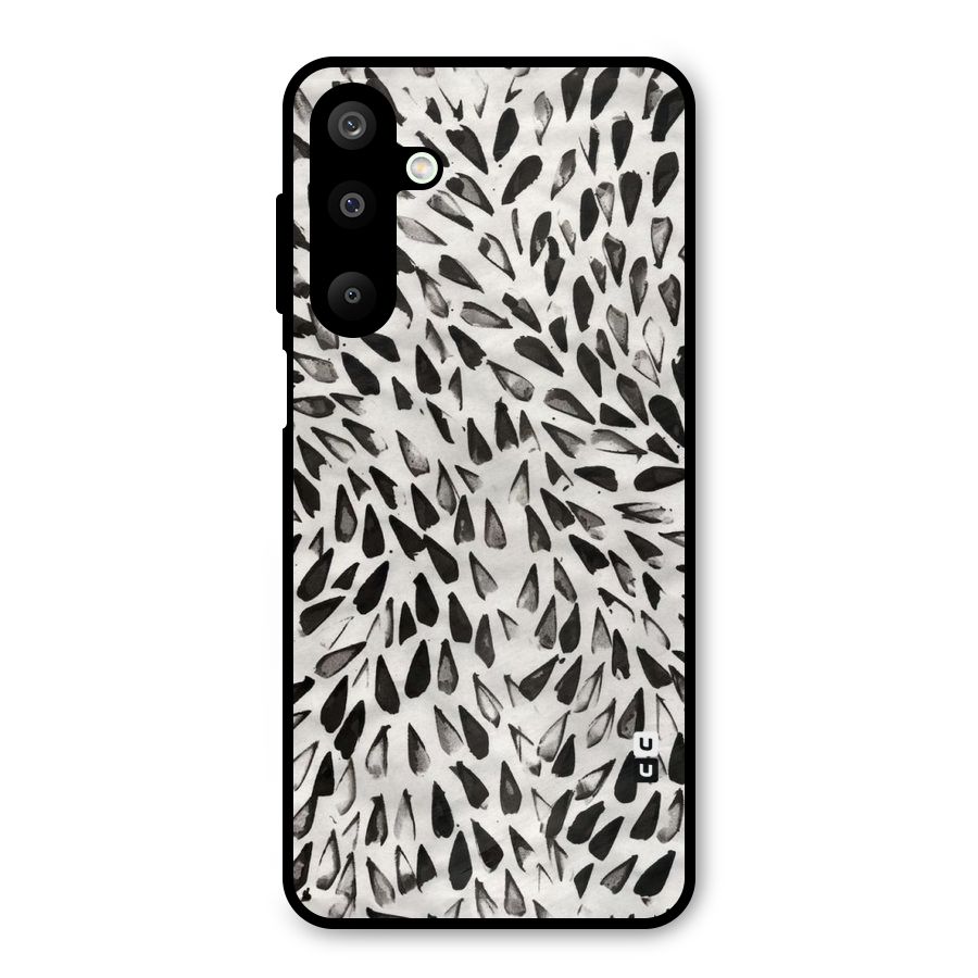 Feather Pattern Colorless Metal Back Case for Galaxy M16