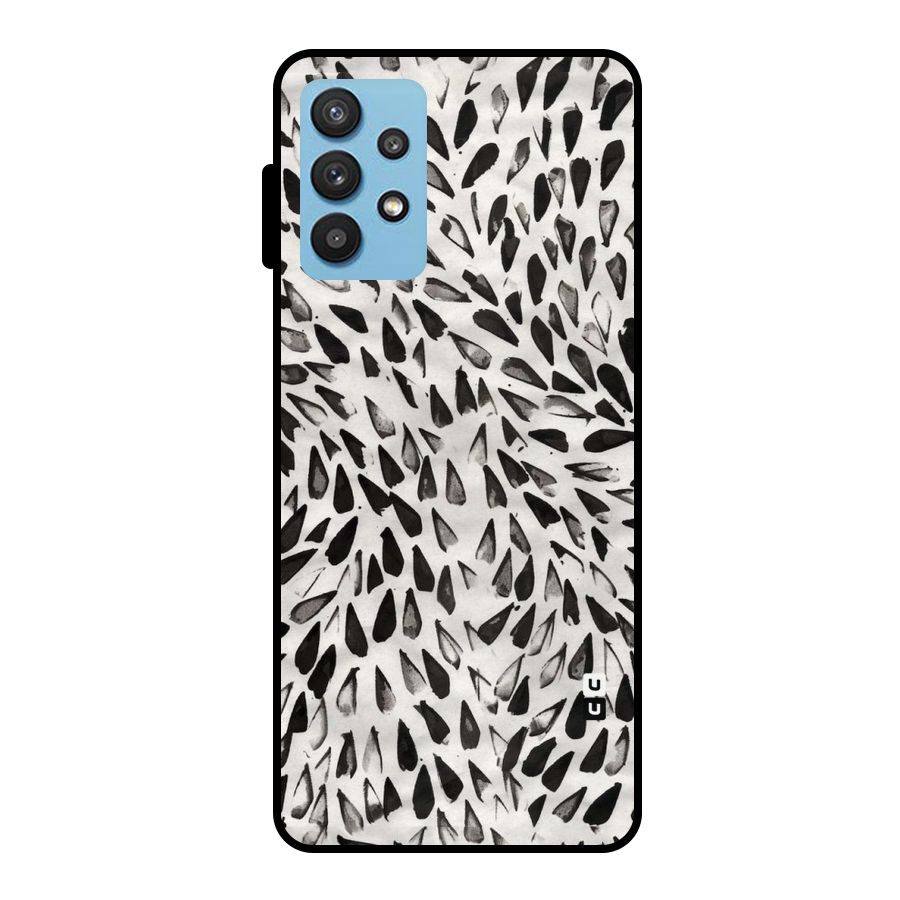 Feather Pattern Colorless Metal Back Case for Galaxy M32 5G