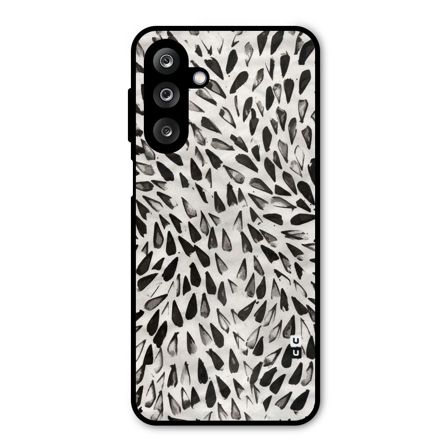 Feather Pattern Colorless Metal Back Case for Galaxy M36