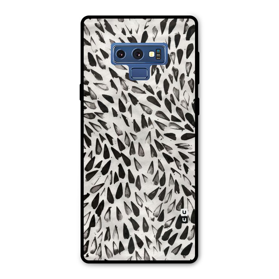 Feather Pattern Colorless Metal Back Case for Galaxy Note 9