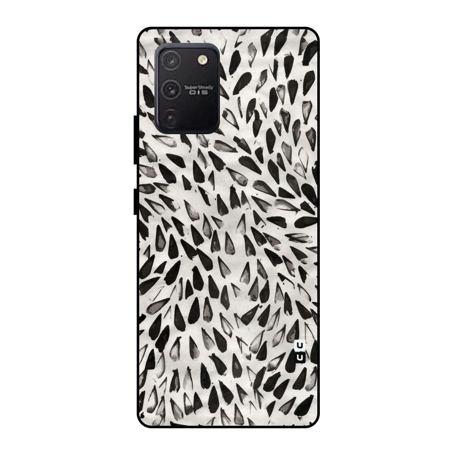 Feather Pattern Colorless Metal Back Case for Galaxy S10 Lite