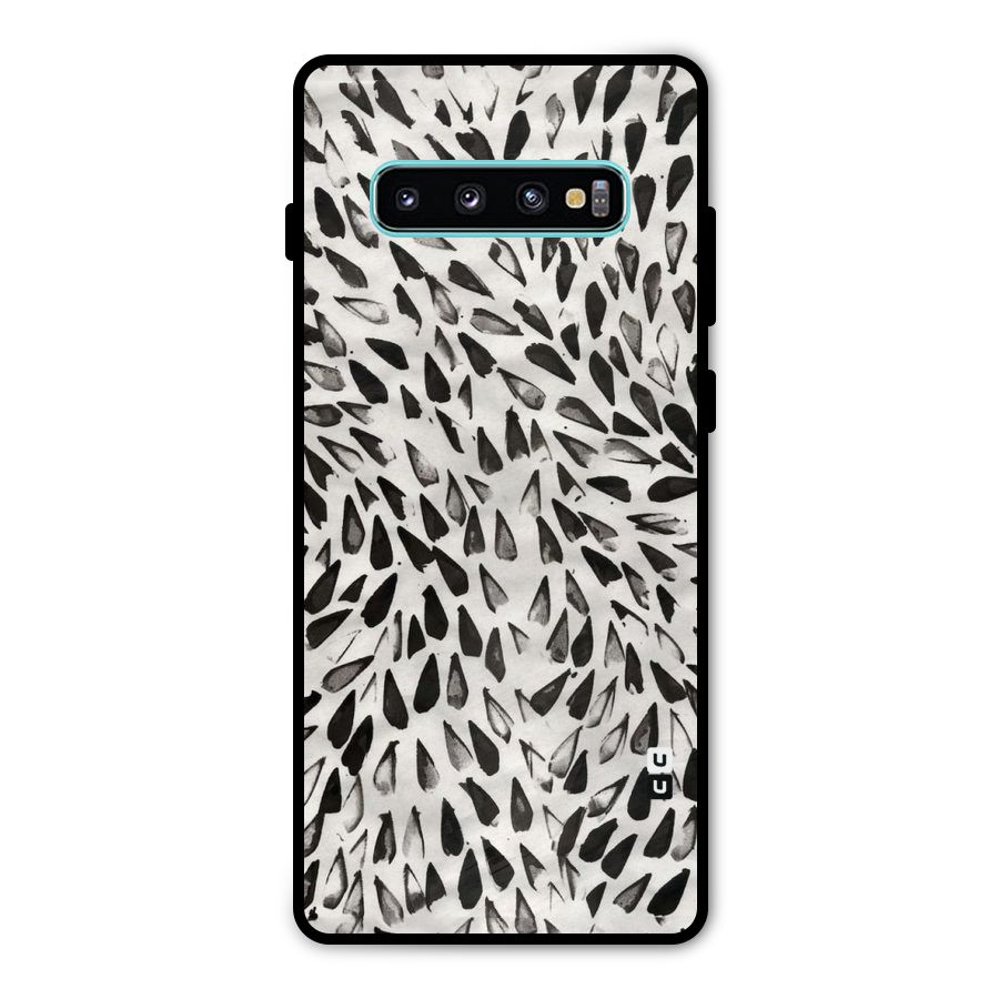 Feather Pattern Colorless Metal Back Case for Galaxy S10 Plus