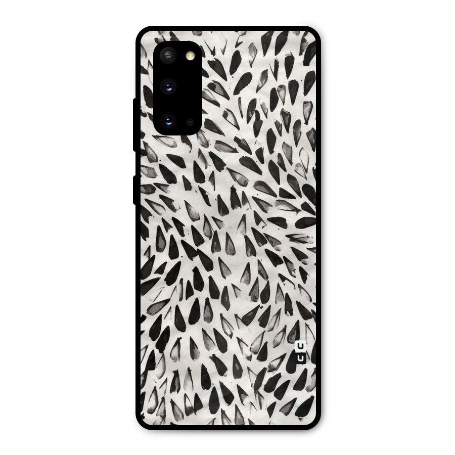 Feather Pattern Colorless Metal Back Case for Galaxy S20