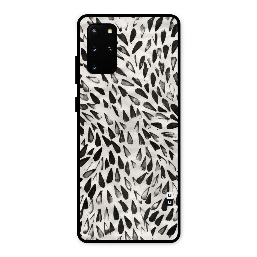 Feather Pattern Colorless Metal Back Case for Galaxy S20 Plus