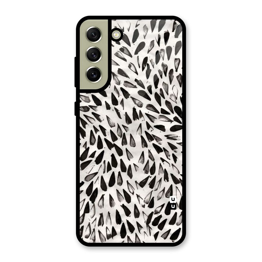 Feather Pattern Colorless Metal Back Case for Galaxy S21 FE 5G (2023)