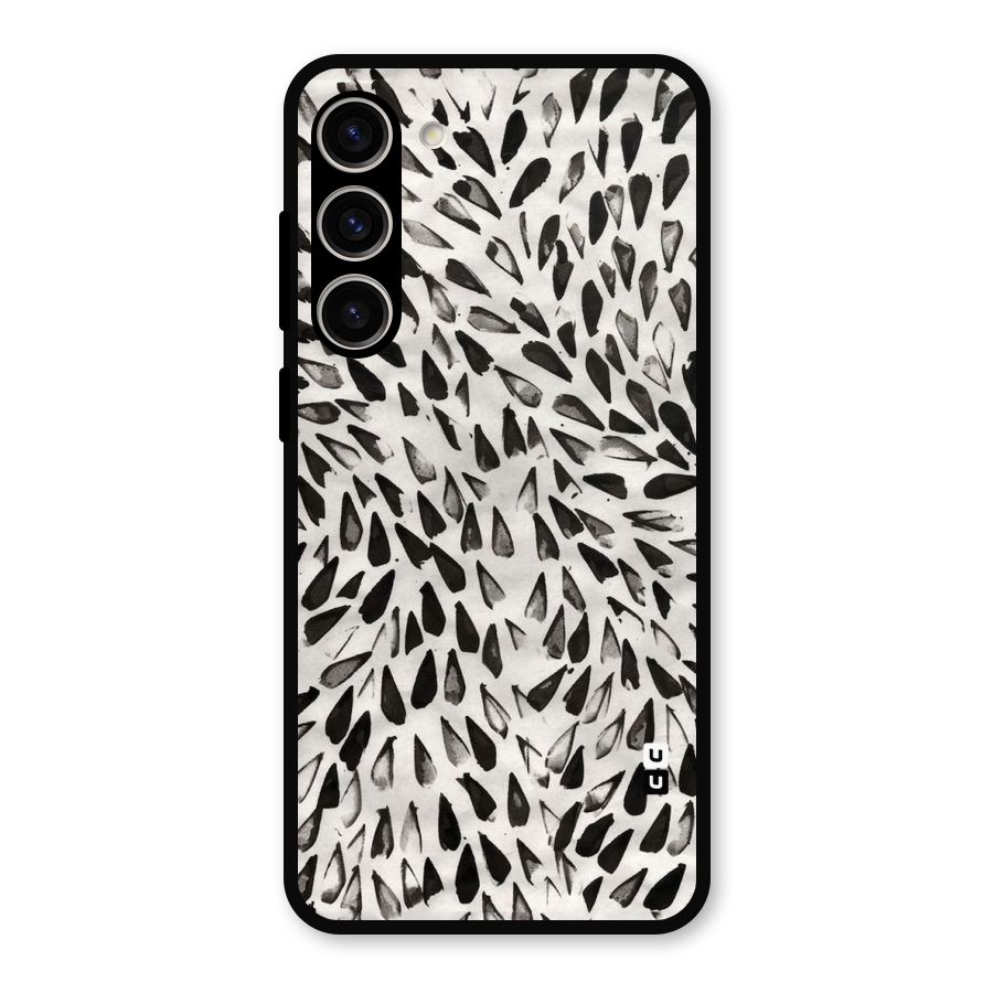 Feather Pattern Colorless Metal Back Case for Galaxy S23 Plus