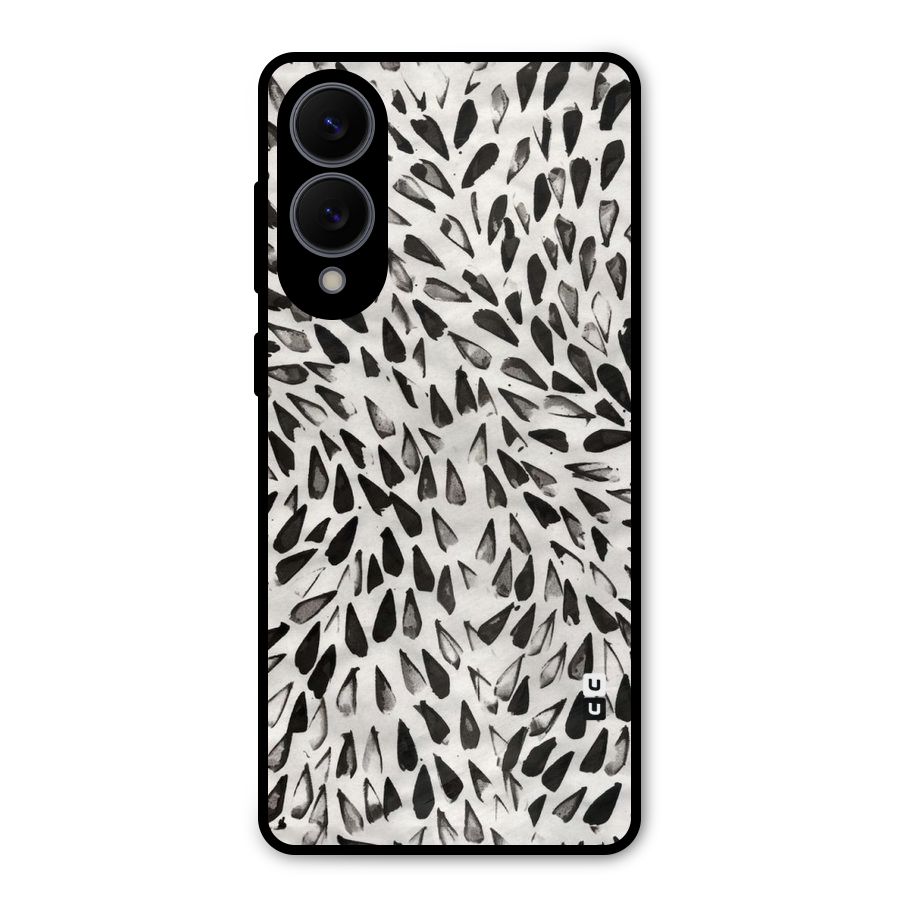 Feather Pattern Colorless Metal Back Case for Galaxy S25 Edge