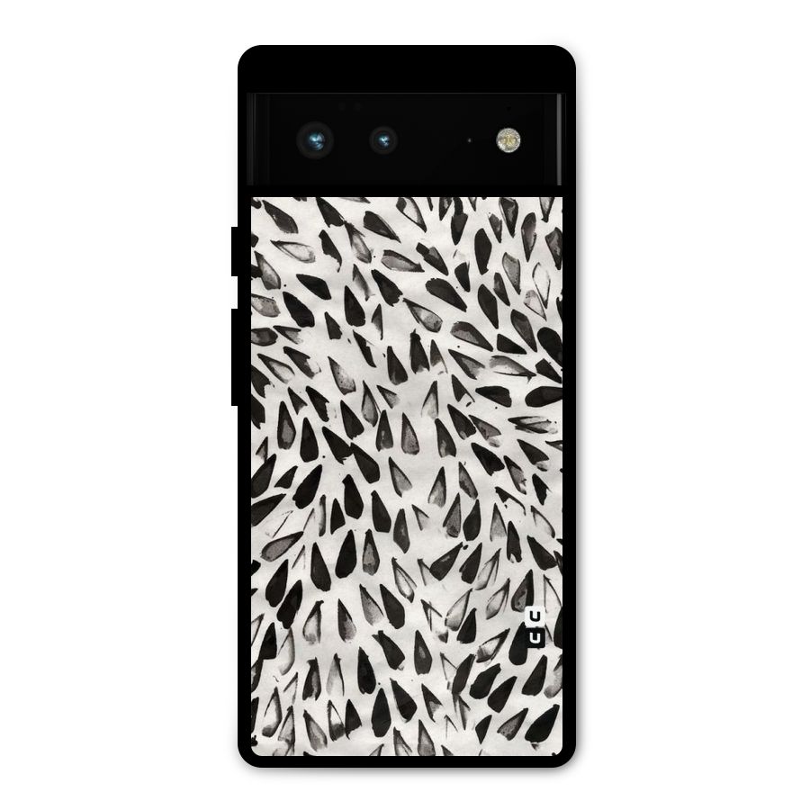 Feather Pattern Colorless Metal Back Case for Google Pixel 6