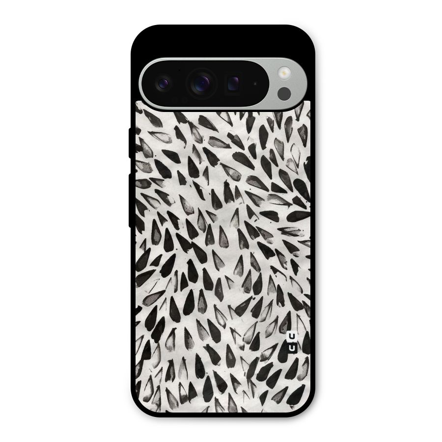 Feather Pattern Colorless Metal Back Case for Google Pixel 9 Pro XL