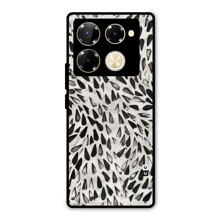 Feather Pattern Colorless Metal Back Case for Infinix Note 40 Pro