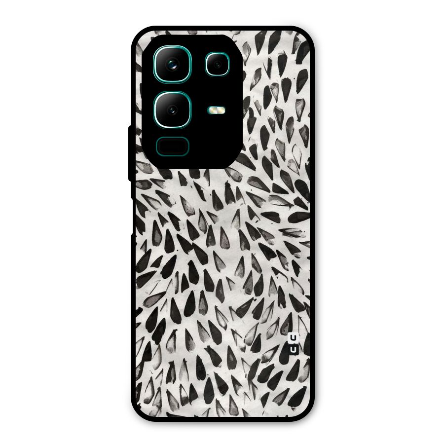 Feather Pattern Colorless Metal Back Case for Infinix Note 50x