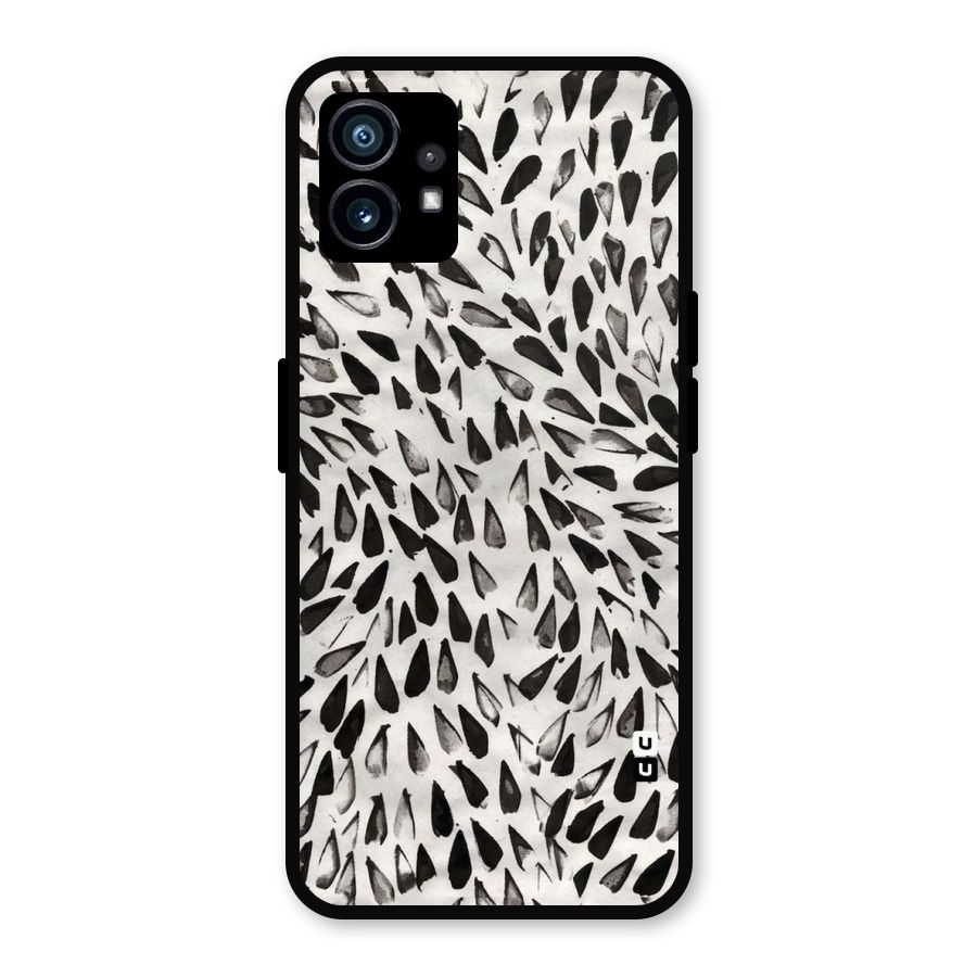 Feather Pattern Colorless Metal Back Case for Nothing Phone 1