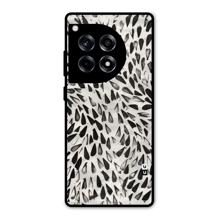 Feather Pattern Colorless Metal Back Case for OnePlus 12R