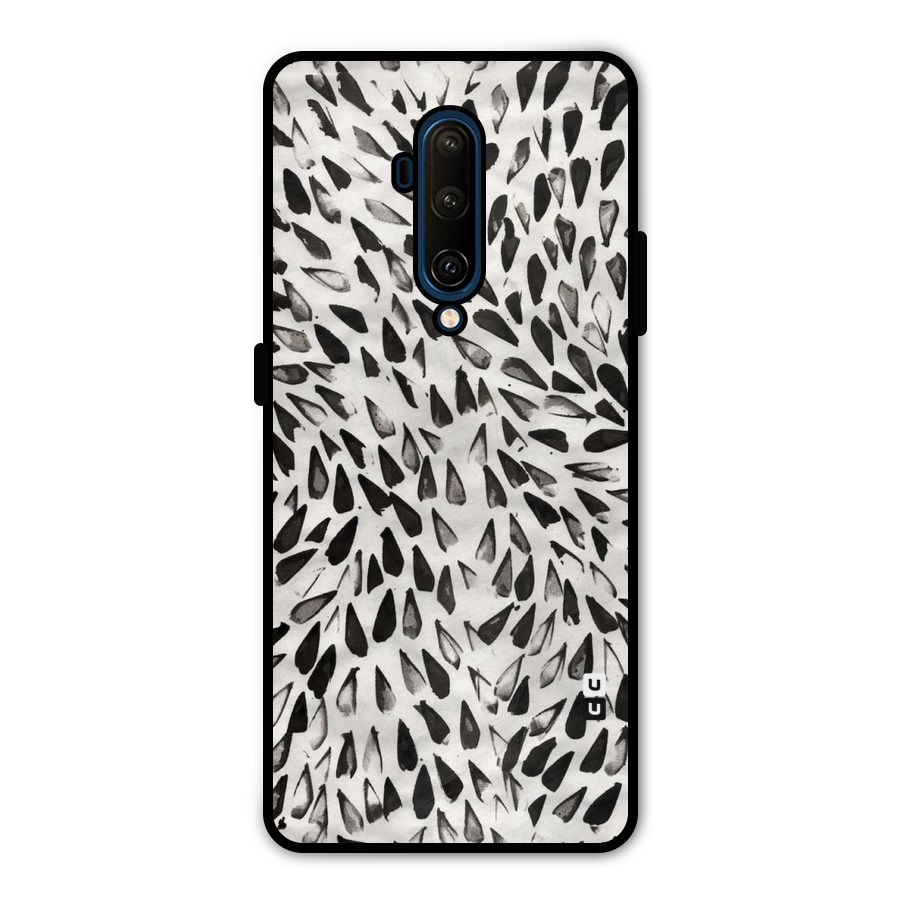 Feather Pattern Colorless Metal Back Case for OnePlus 7T Pro