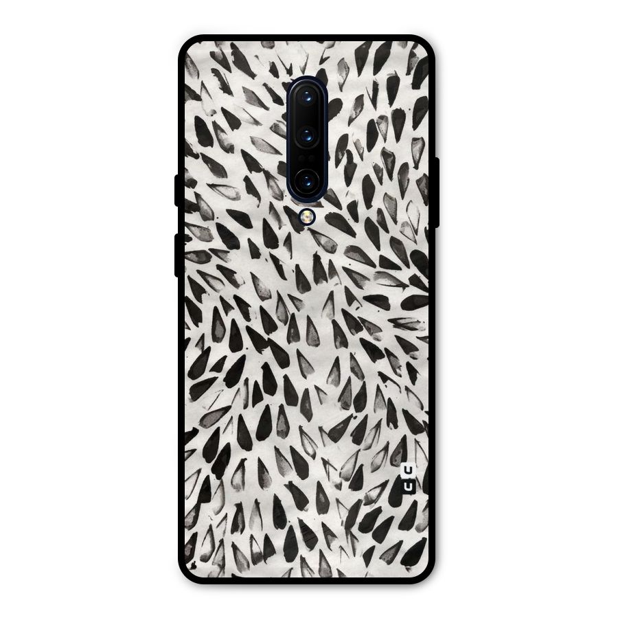 Feather Pattern Colorless Metal Back Case for OnePlus 7 Pro
