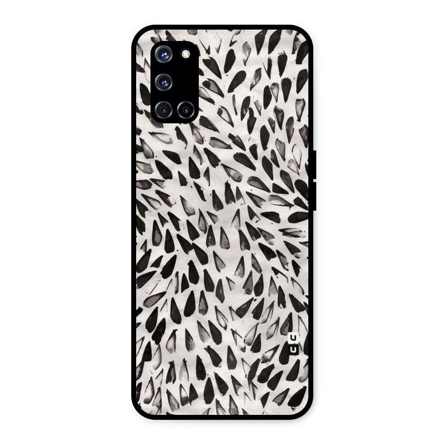 Feather Pattern Colorless Metal Back Case for Oppo A52