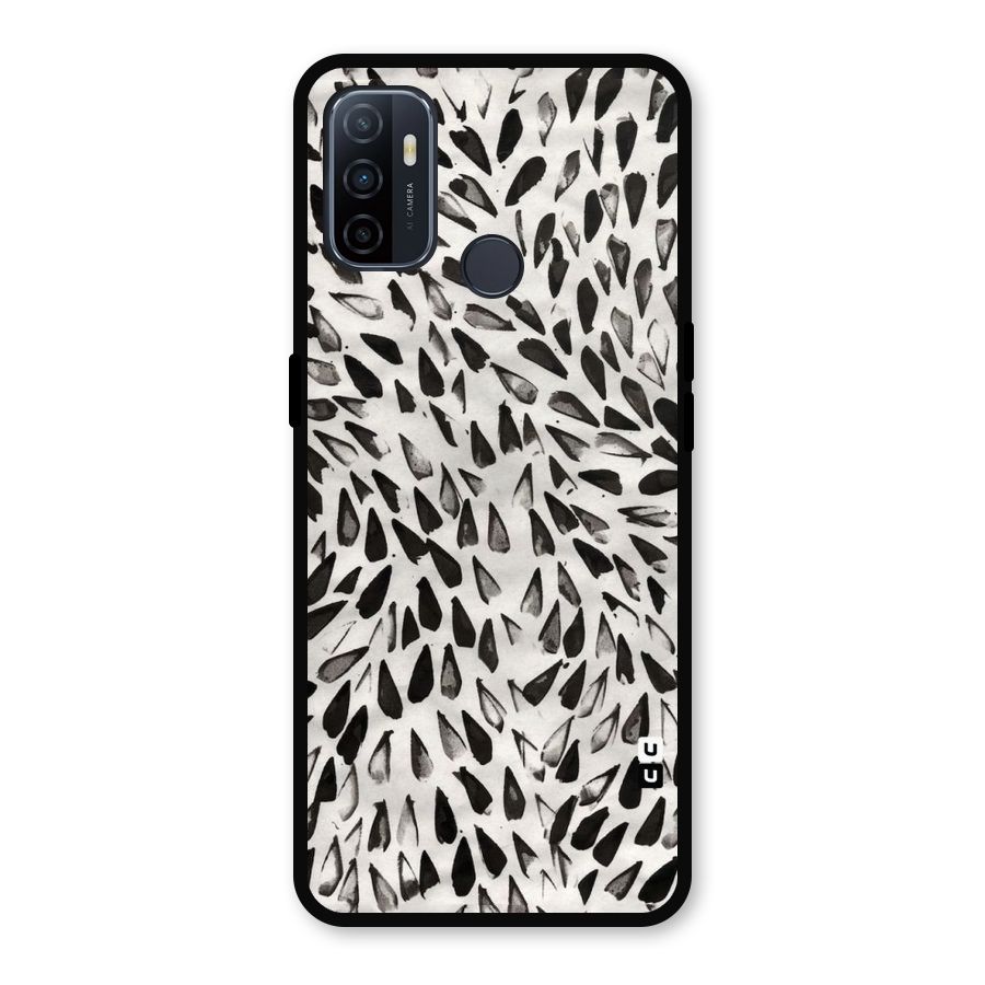 Feather Pattern Colorless Metal Back Case for Oppo A53