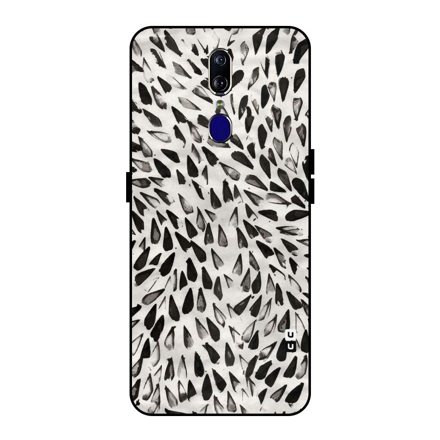 Feather Pattern Colorless Metal Back Case for Oppo F11