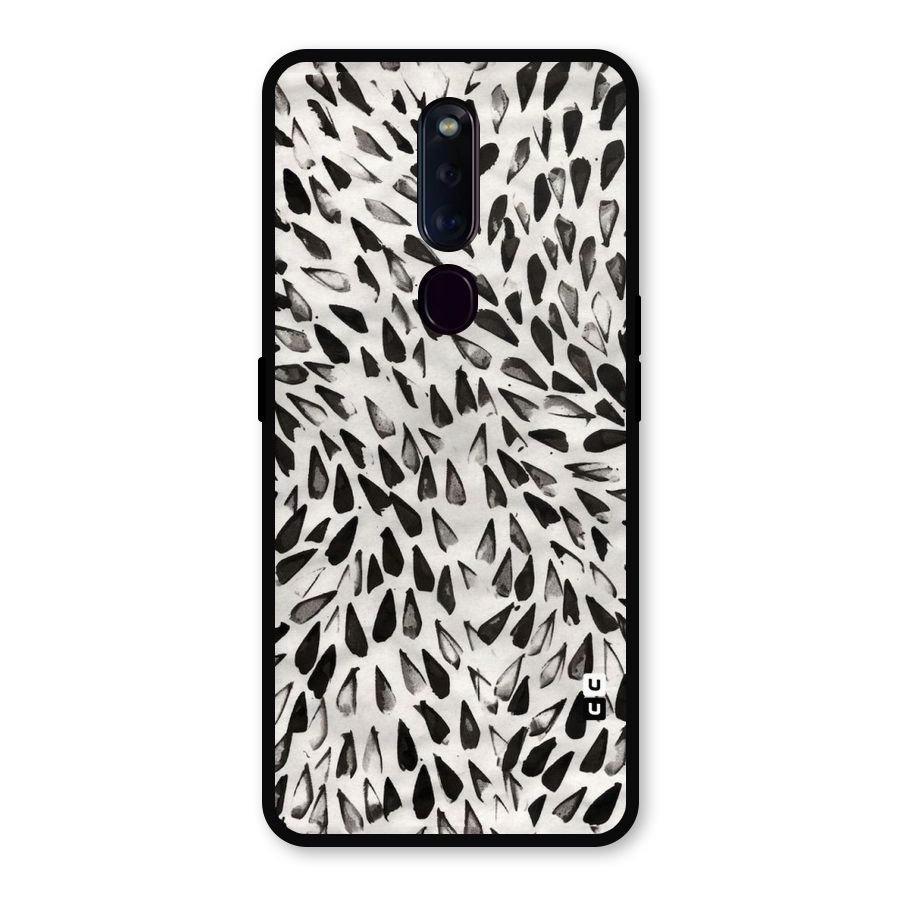 Feather Pattern Colorless Metal Back Case for Oppo F11 Pro