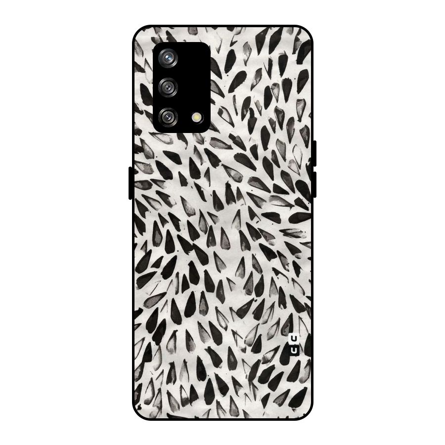 Feather Pattern Colorless Metal Back Case for Oppo F19