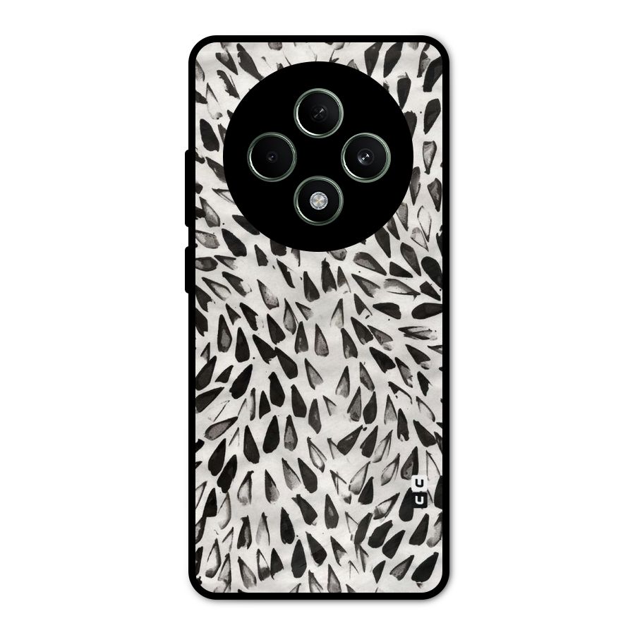 Feather Pattern Colorless Metal Back Case for Oppo F27