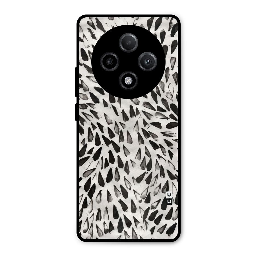 Feather Pattern Colorless Metal Back Case for Oppo F27 Pro Plus