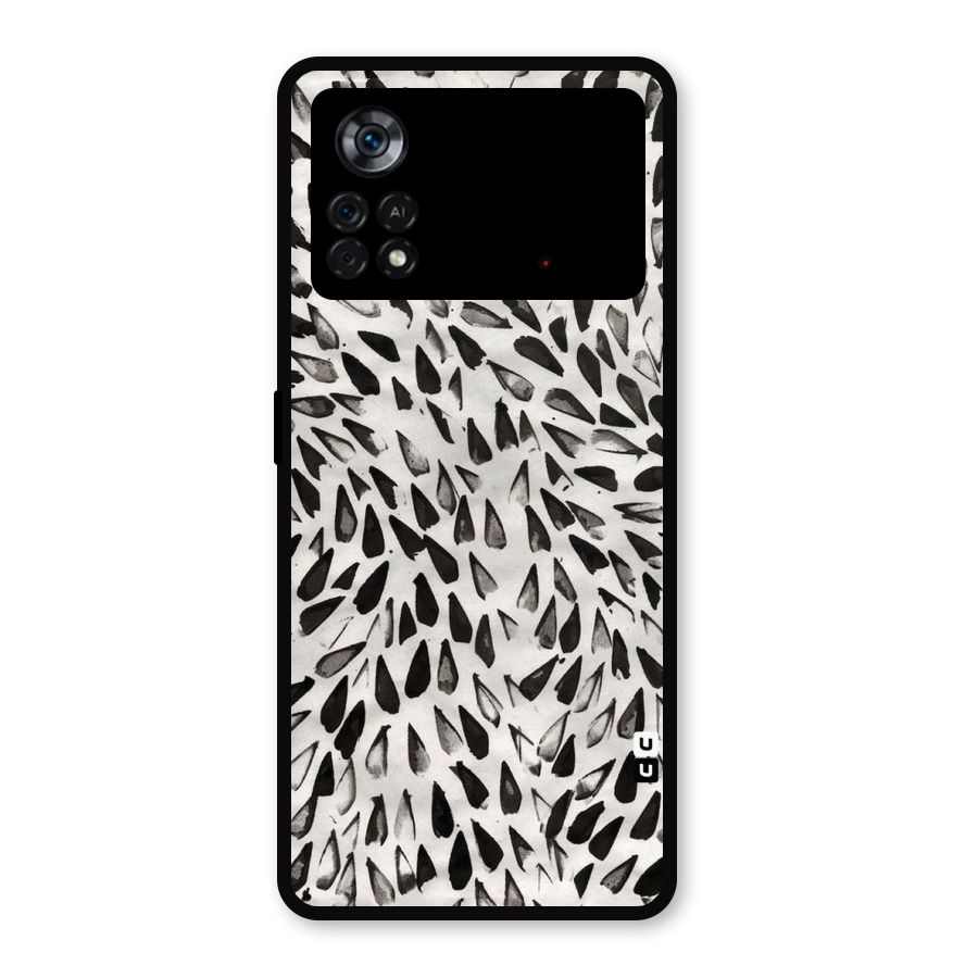 Feather Pattern Colorless Metal Back Case for Poco X4 Pro 5G