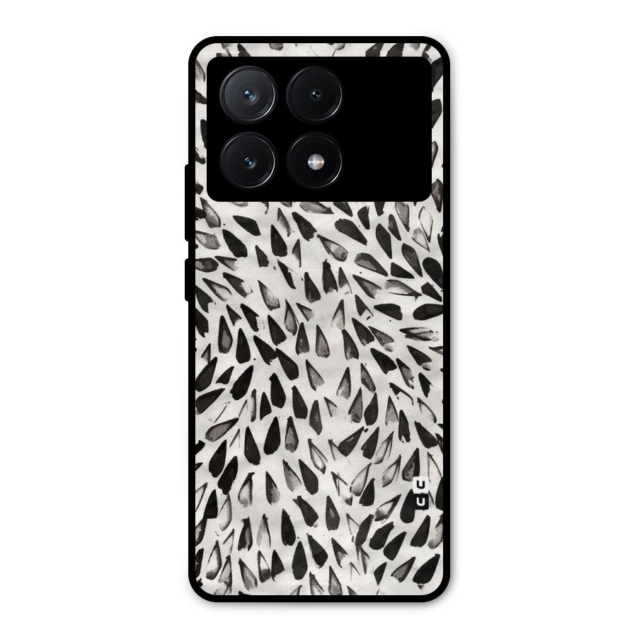 Feather Pattern Colorless Metal Back Case for Poco X6 Pro