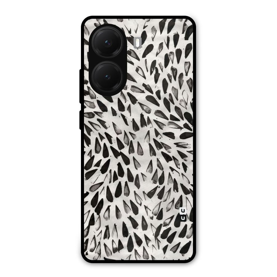Feather Pattern Colorless Metal Back Case for Poco X7 Pro