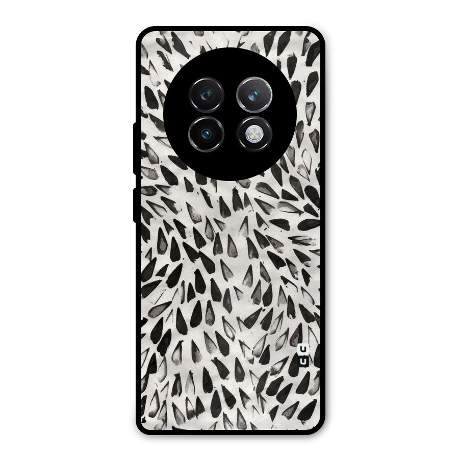 Feather Pattern Colorless Metal Back Case for Realme 13 Plus