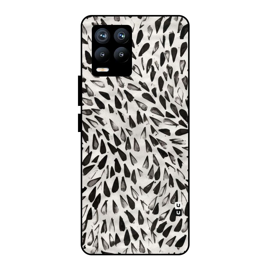 Feather Pattern Colorless Metal Back Case for Realme 8