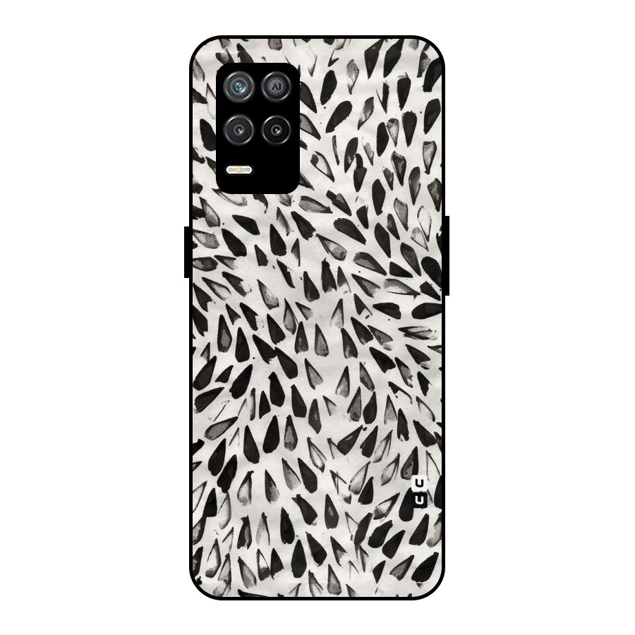 Feather Pattern Colorless Metal Back Case for Realme 8 5G