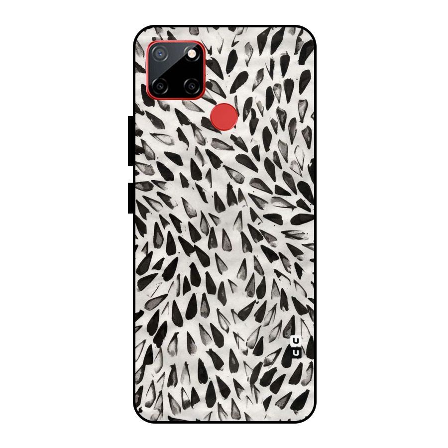 Feather Pattern Colorless Metal Back Case for Realme C12