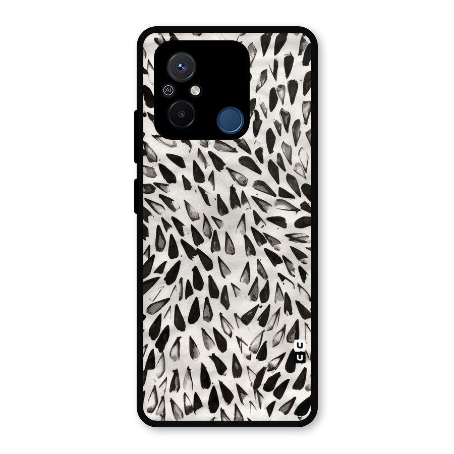 Feather Pattern Colorless Metal Back Case for Redmi 12C