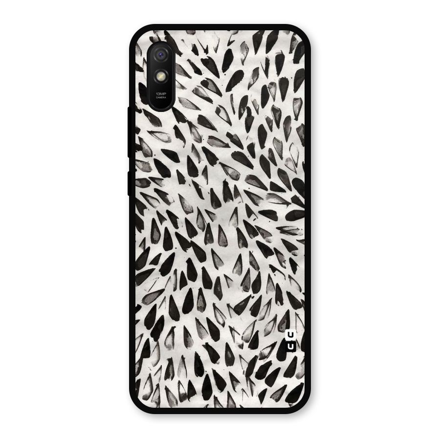 Feather Pattern Colorless Metal Back Case for Redmi 9a