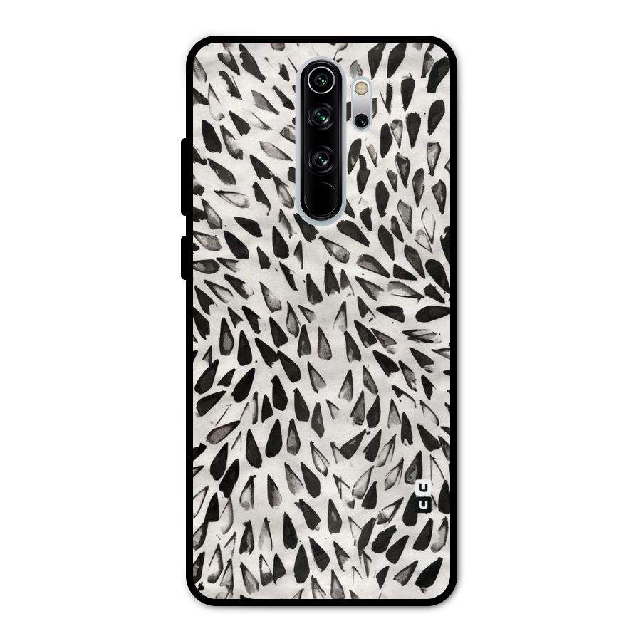 Feather Pattern Colorless Metal Back Case for Redmi Note 8 Pro