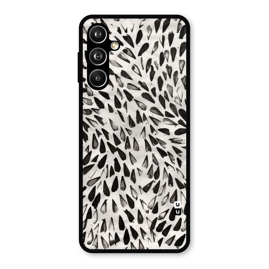 Feather Pattern Colorless Metal Back Case for Samsung Galaxy M54