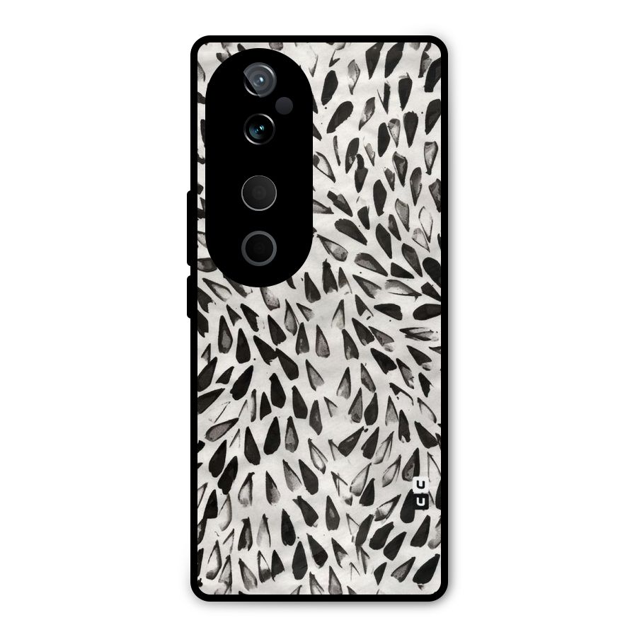 Feather Pattern Colorless Metal Back Case for Vivo T3 Ultra