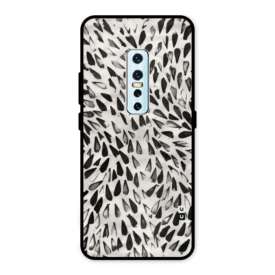 Feather Pattern Colorless Metal Back Case for Vivo V17 Pro
