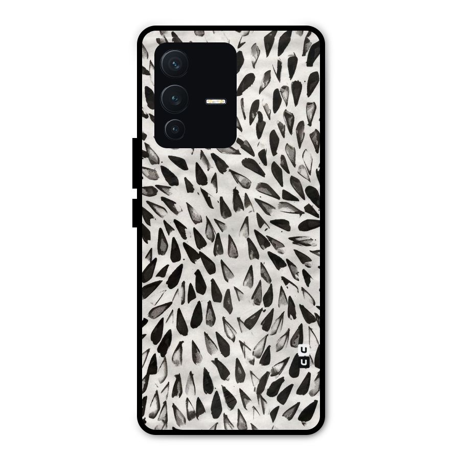 Feather Pattern Colorless Metal Back Case for Vivo V23 Pro