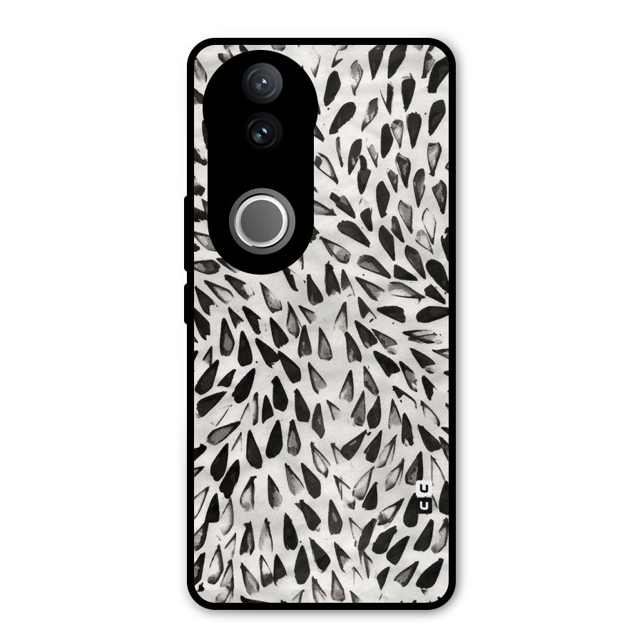 Feather Pattern Colorless Metal Back Case for Vivo V50e