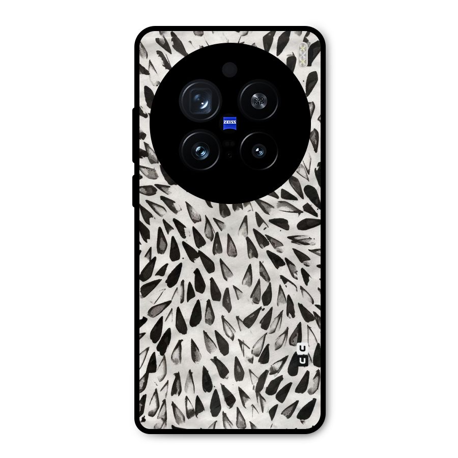 Feather Pattern Colorless Metal Back Case for Vivo X200 Pro